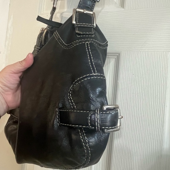 Michael kor Black Leather shoulder Bag vintage - Picture 6 of 13